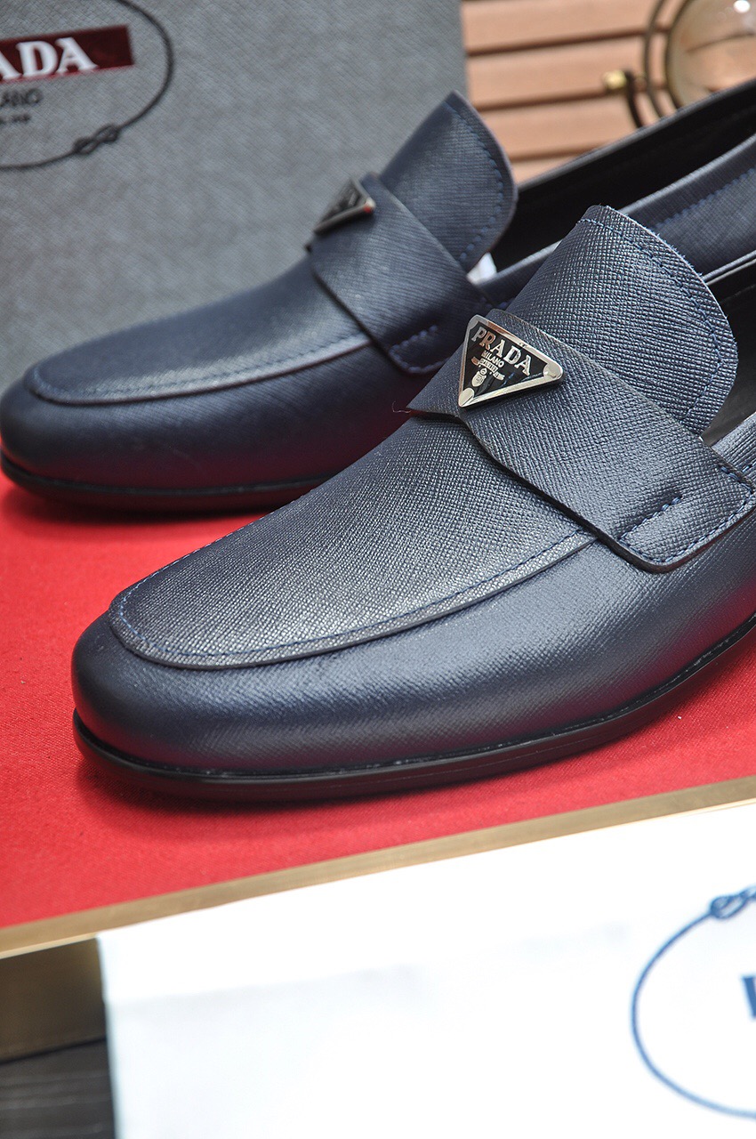 Prada men's leather shoes-25