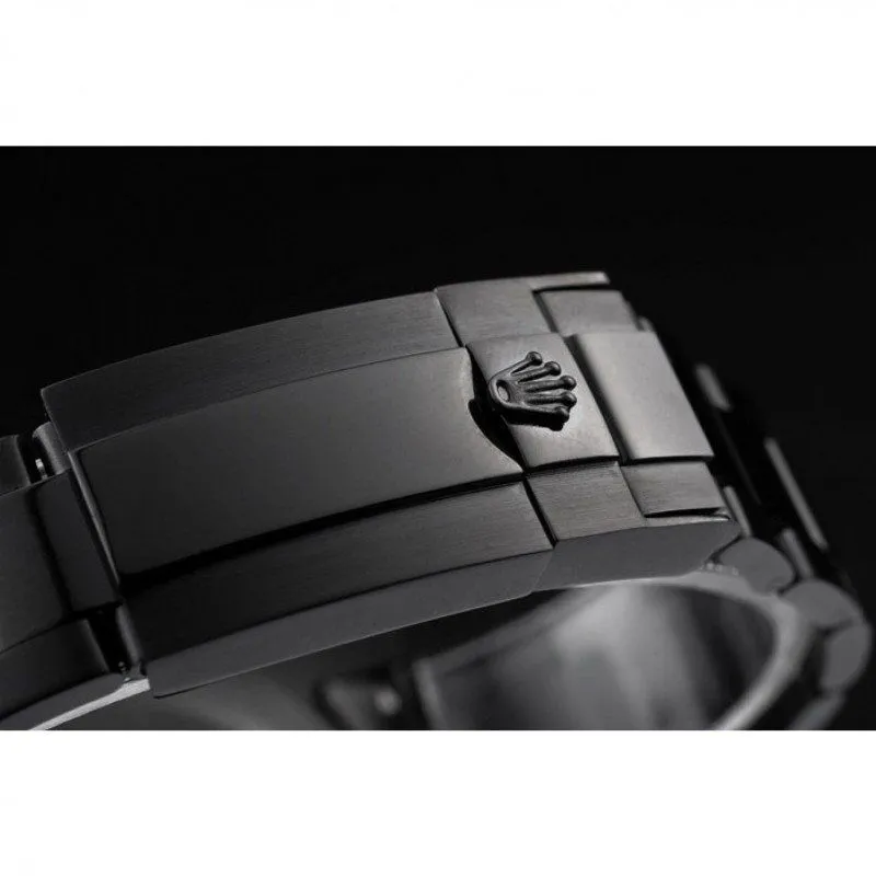 Swiss GMT Master II Pro-Hunter Black Steel Strap Black Dial