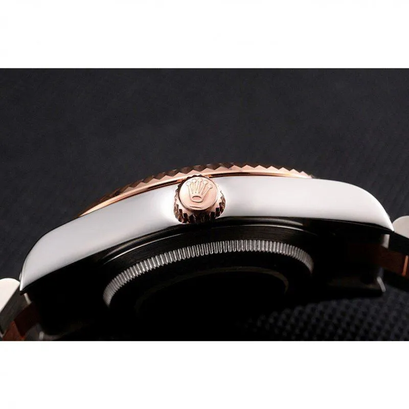 Datejust Rose Gold Dial And Bezel Stainless Steel Case Two Tone Bracelet