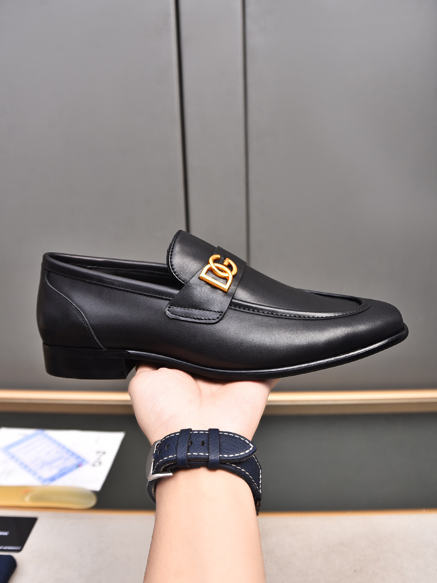 D&G men's leather shoes-65