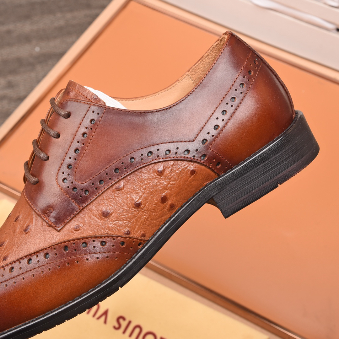 LV men's leather shoes-76