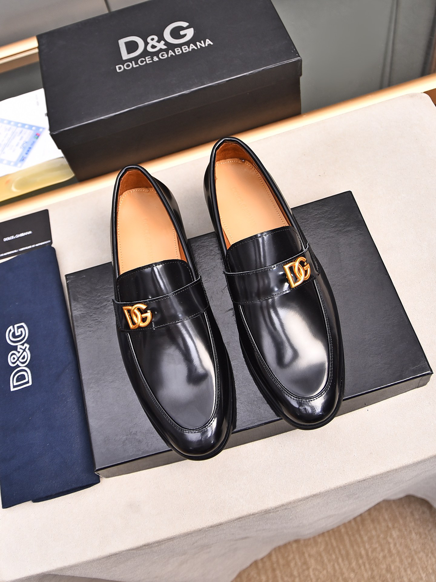 D&G men's leather shoes-66