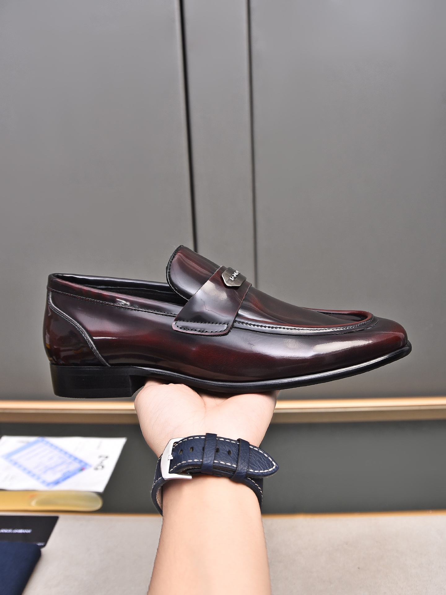 D&G men's leather shoes-71