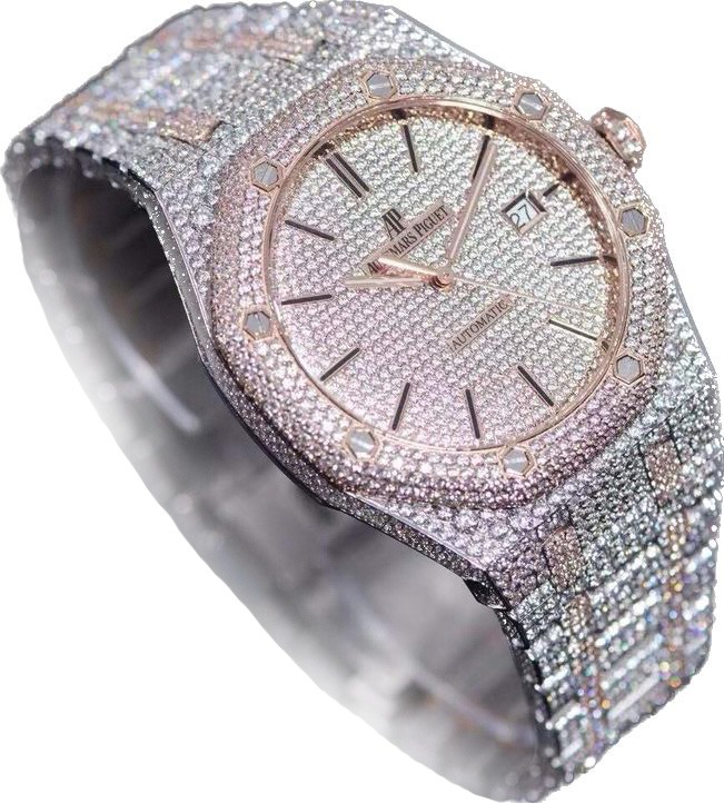Royal Oak Selfwinding 41 mm, Steel/Rose Gold, Gem Set Ref. 15400SR.OO.1220SR.01