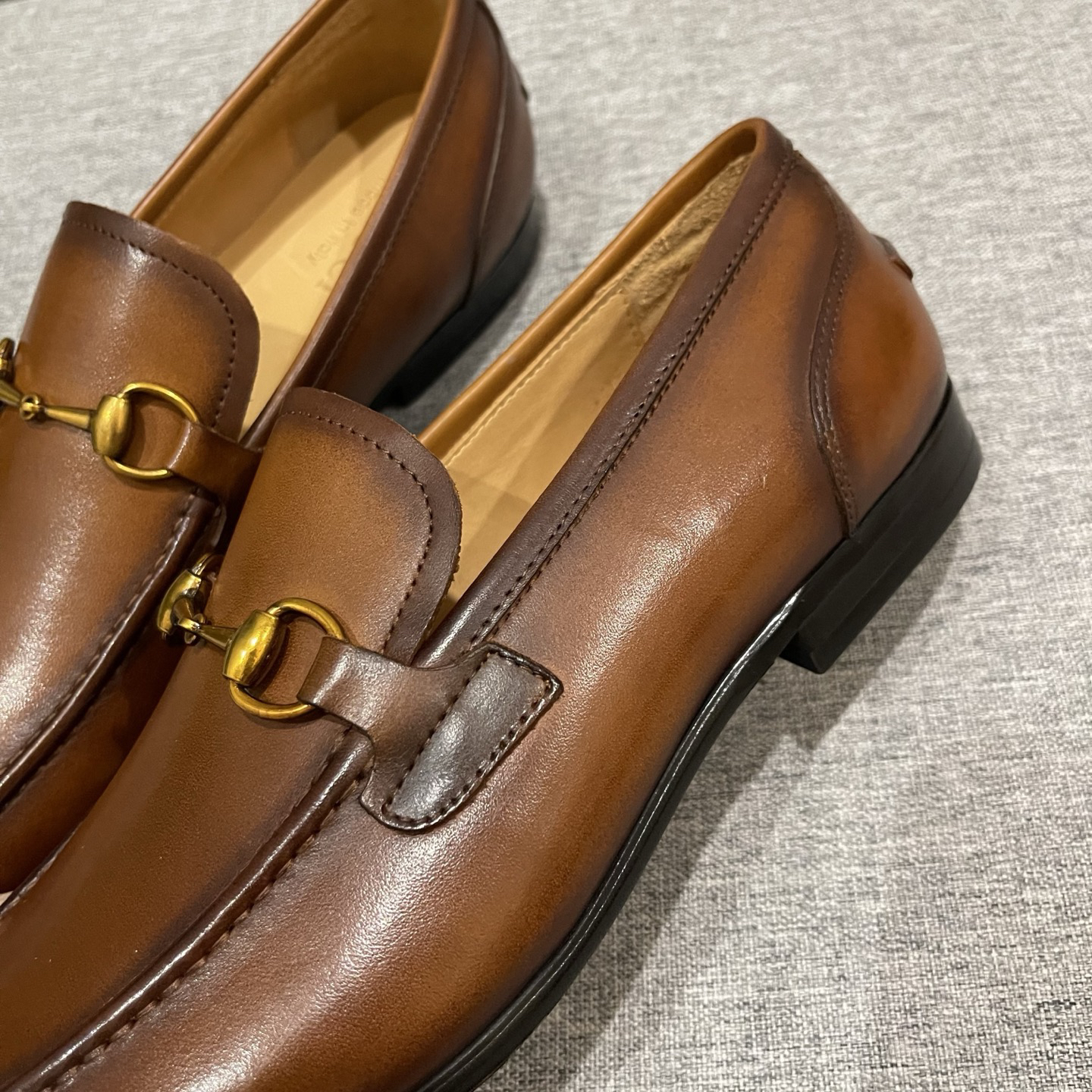 Gucci men's leather shoes-28