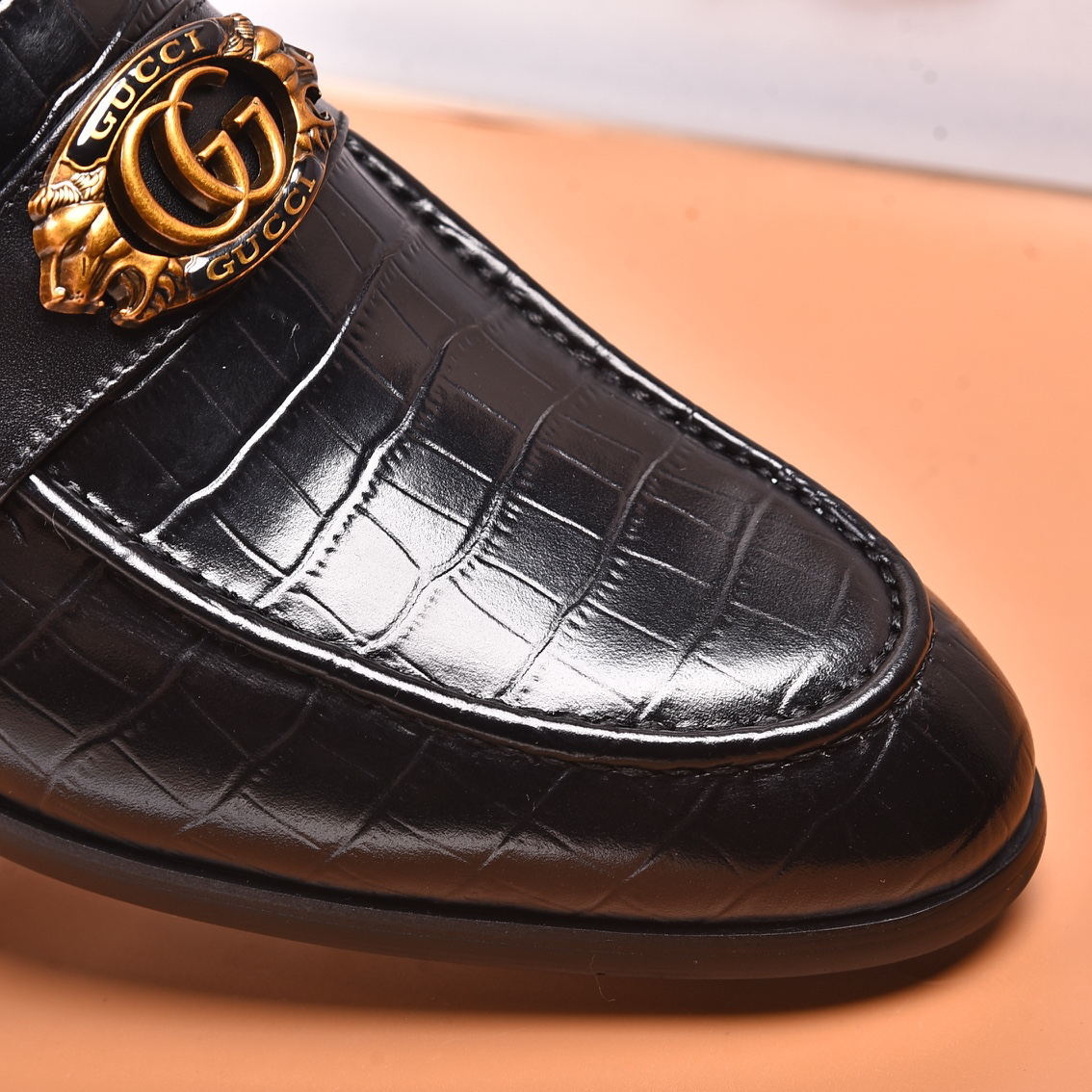 Gucci men's leather shoes-31