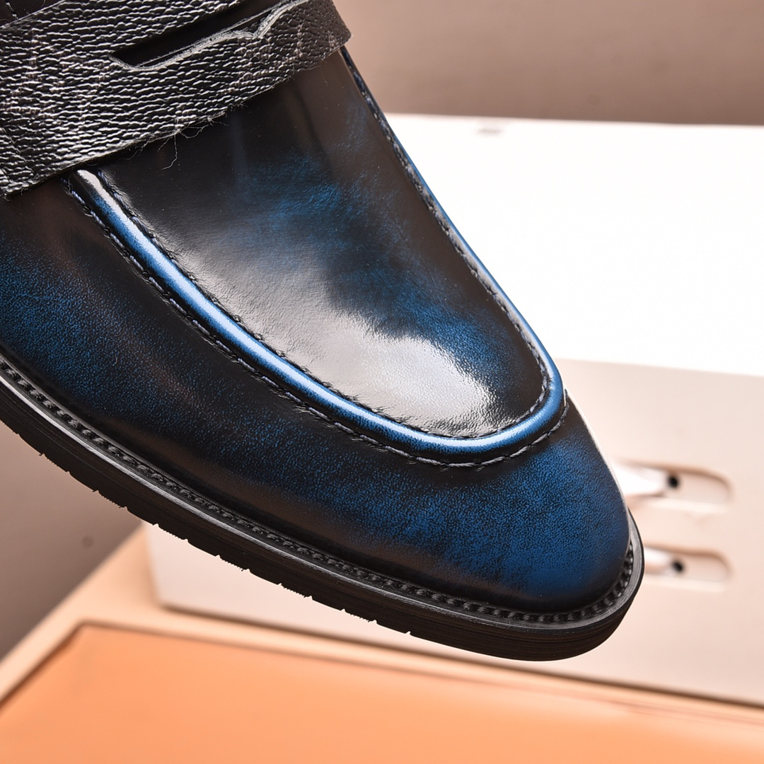 LV men's leather shoes-43