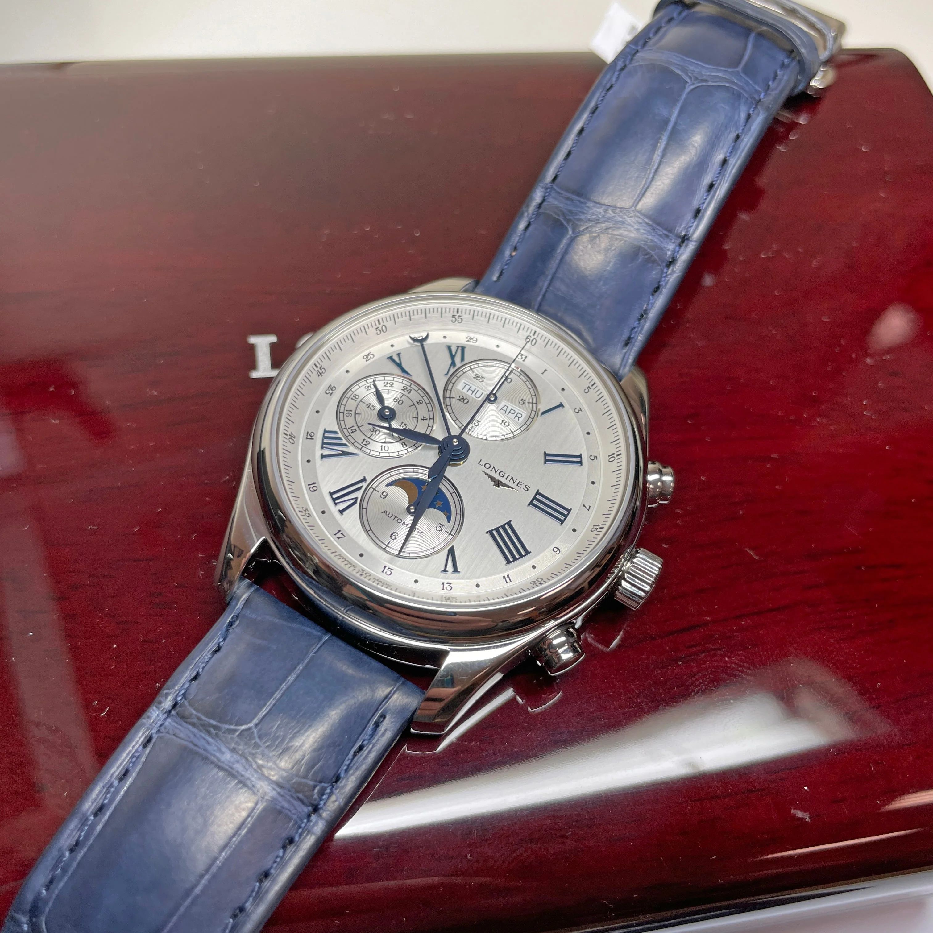 Masters Silver Blue Moon 42mm Watch L2.773.4.71.2
