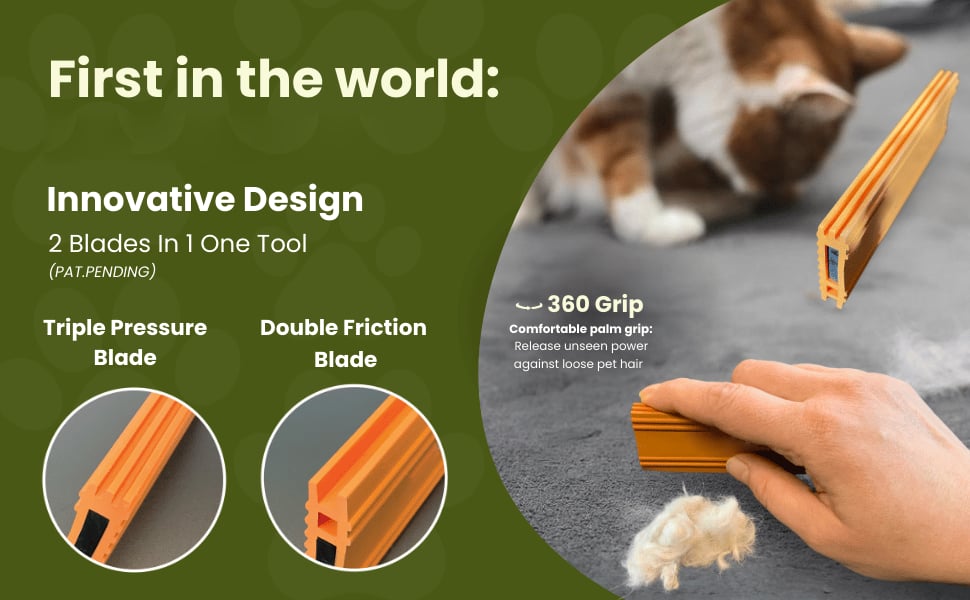 Easy Grip Pet Hair Carpet Scraper