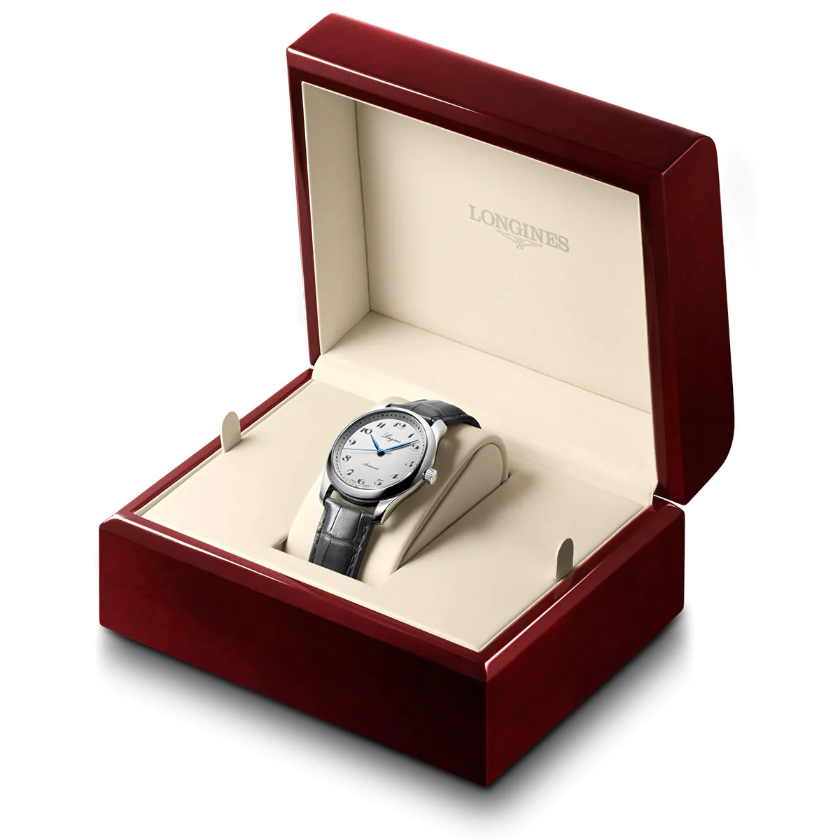 Master 40MM 190th Anniversary Automatic Silver Dial Grey Leather Watch L27934732