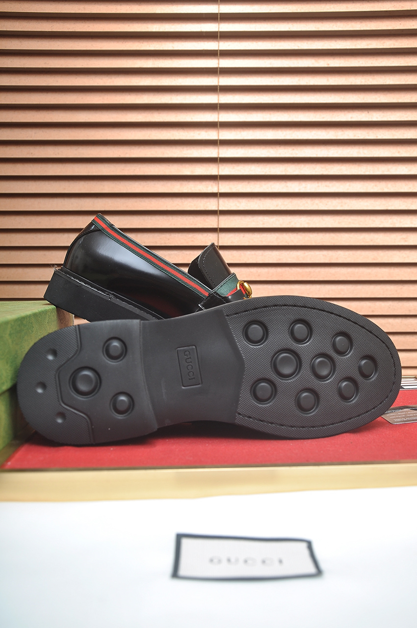 Gucci men's leather shoes-94