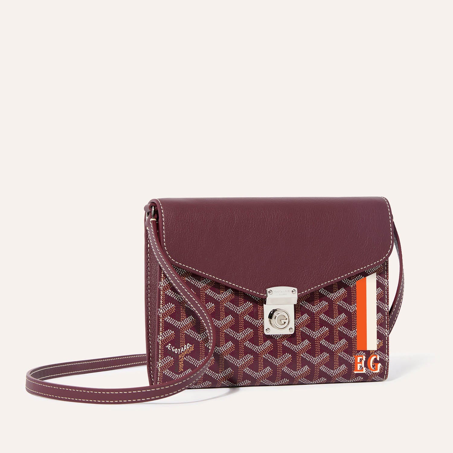 Chypre Wallet-Pouch Stripes and Initials