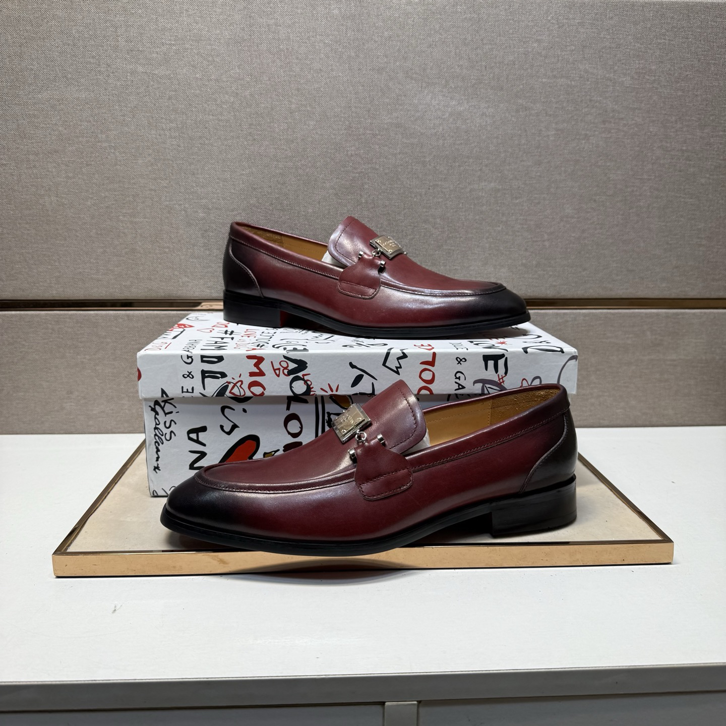D&G men's leather shoes-93