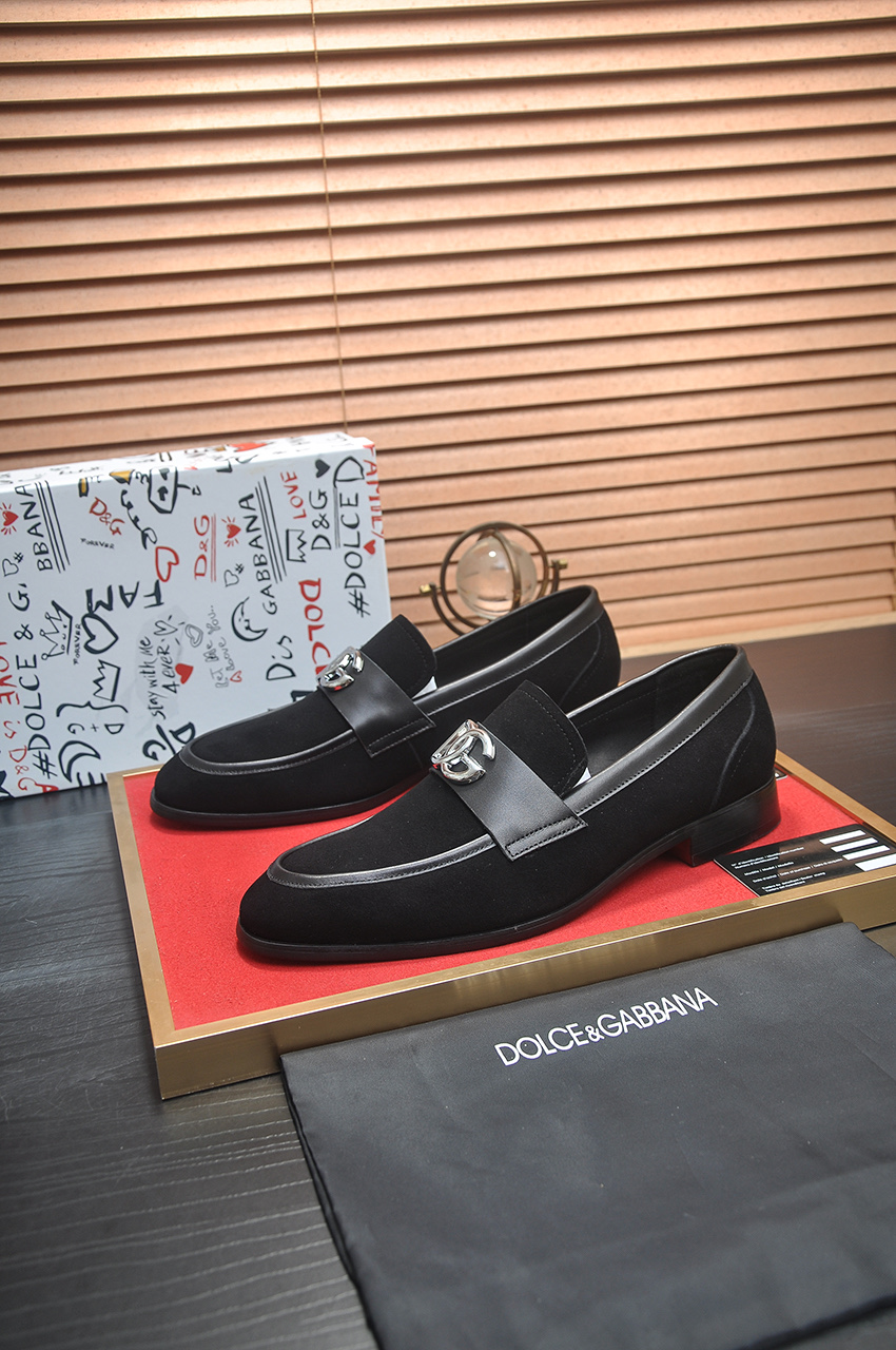 D&G men's leather shoes-21