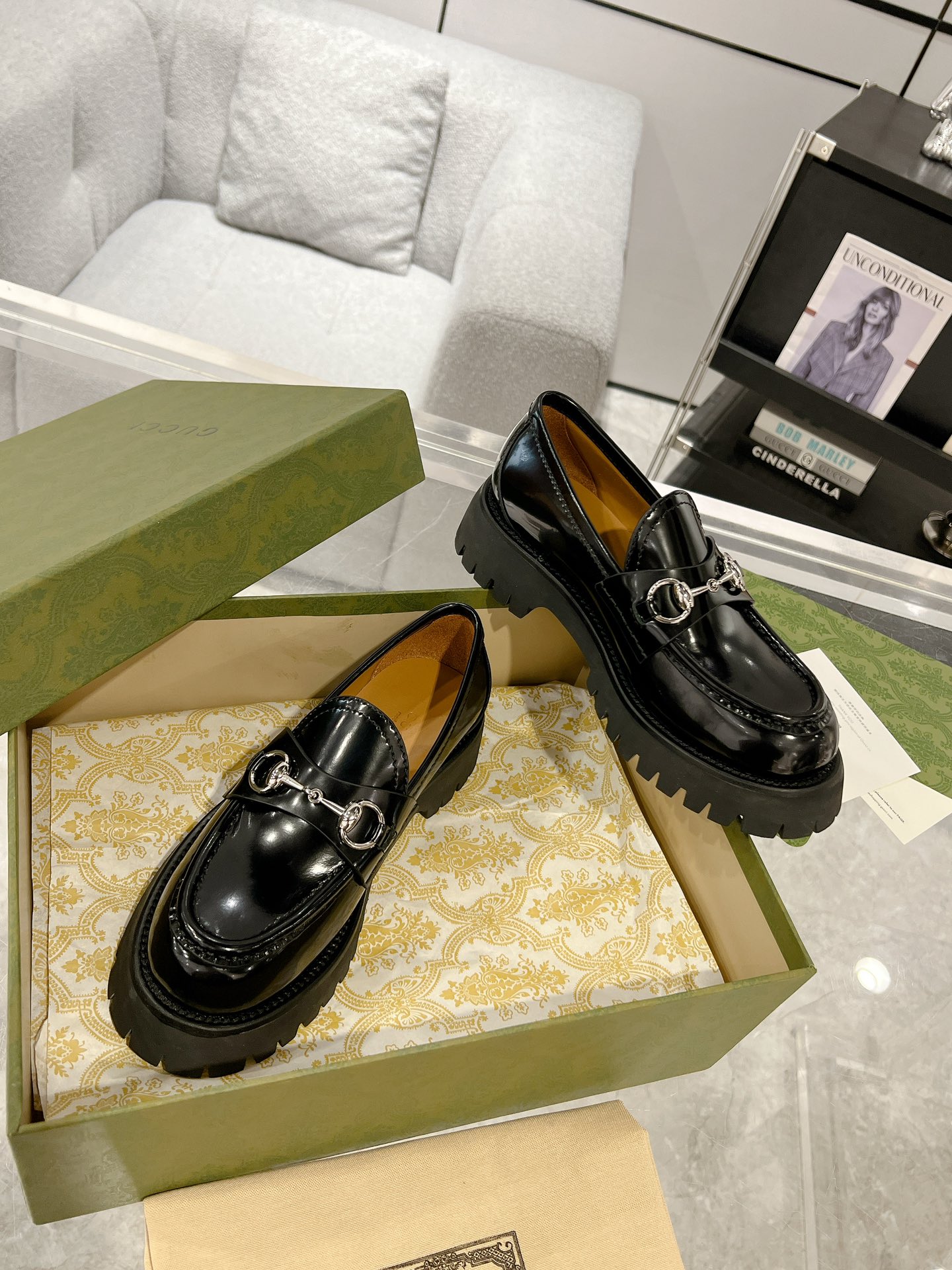 Gucci women's leather shoes-58