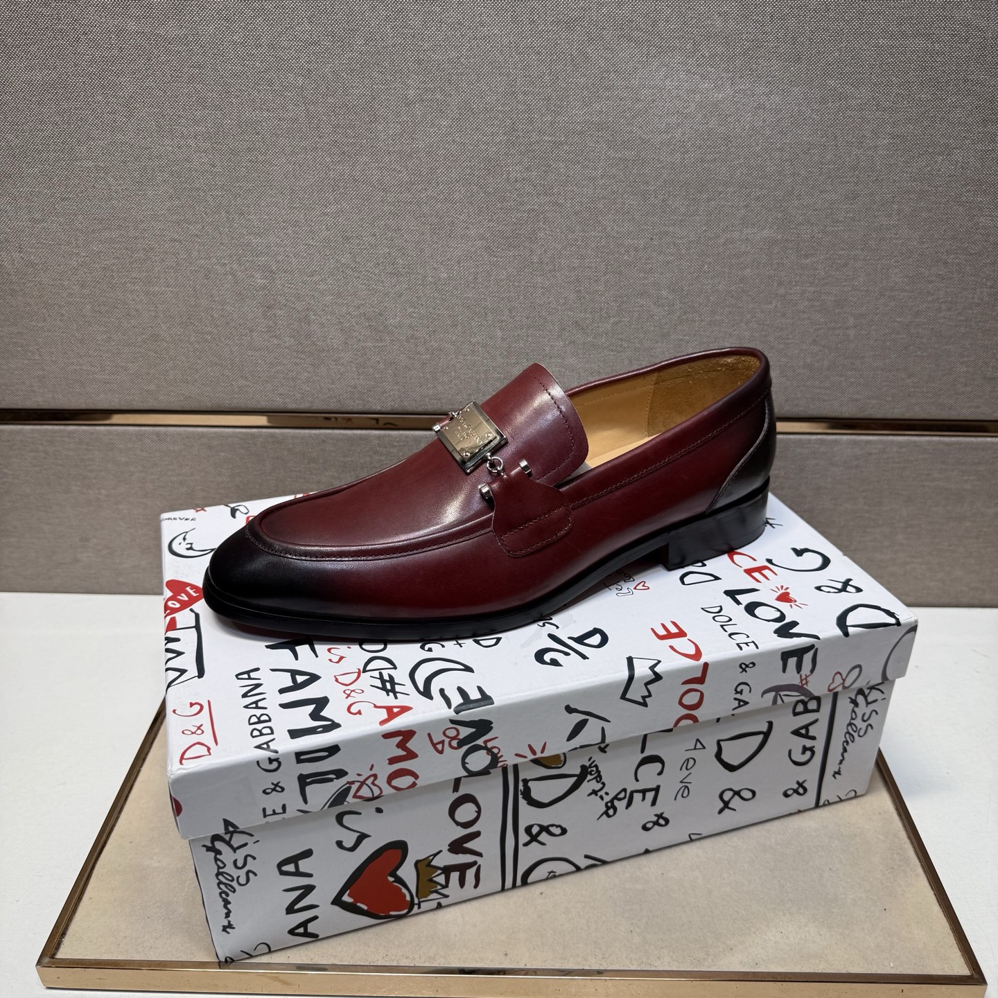 D&G men's leather shoes-107