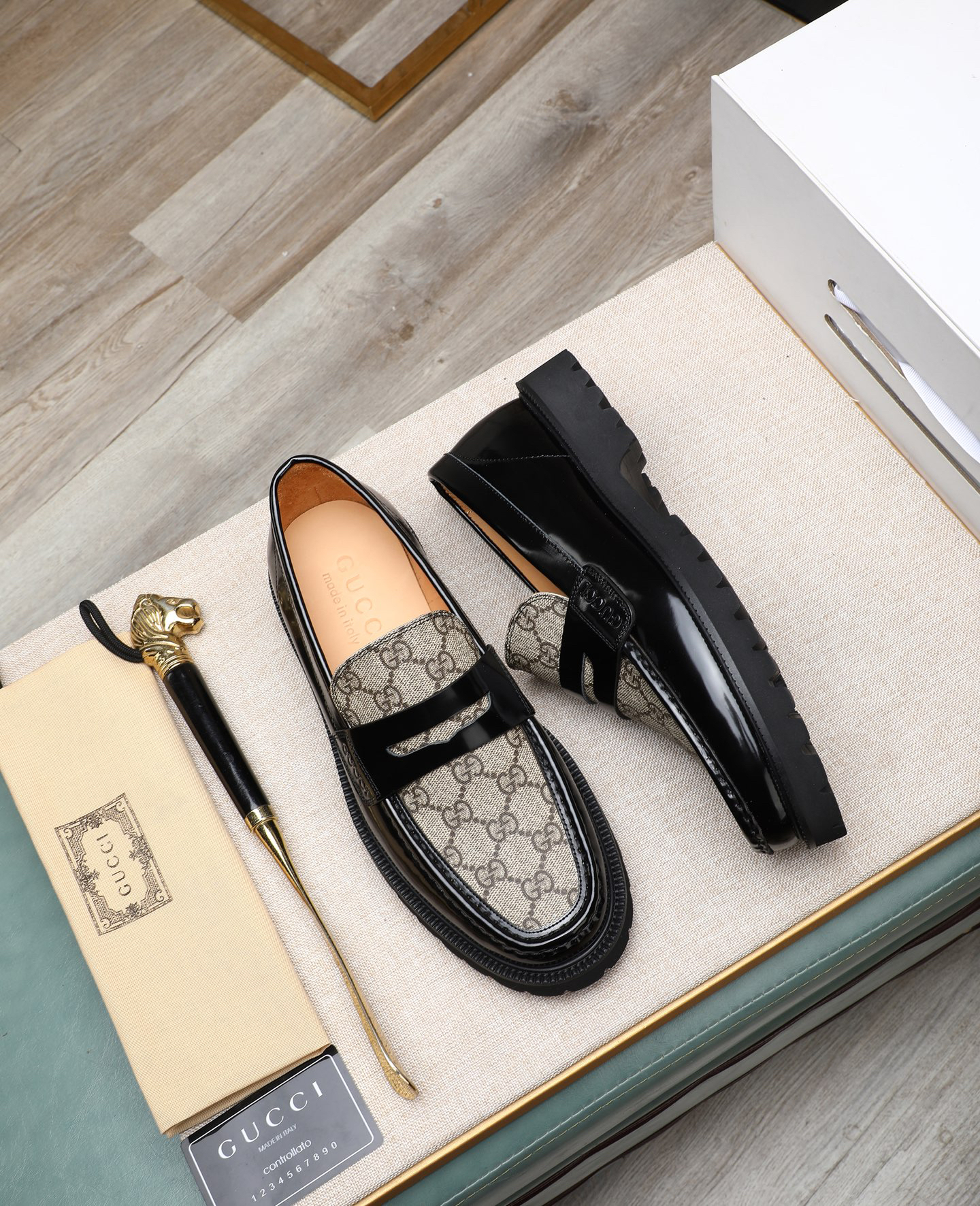 Gucci men's leather shoes-123
