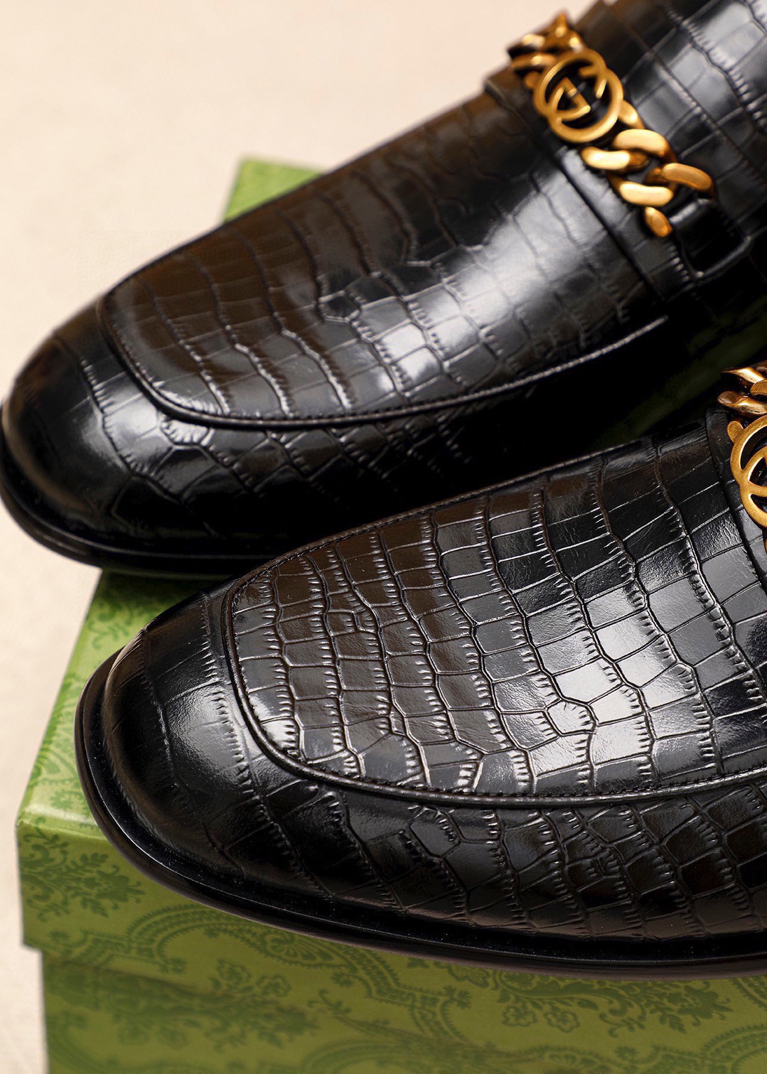 Gucci men's leather shoes-78
