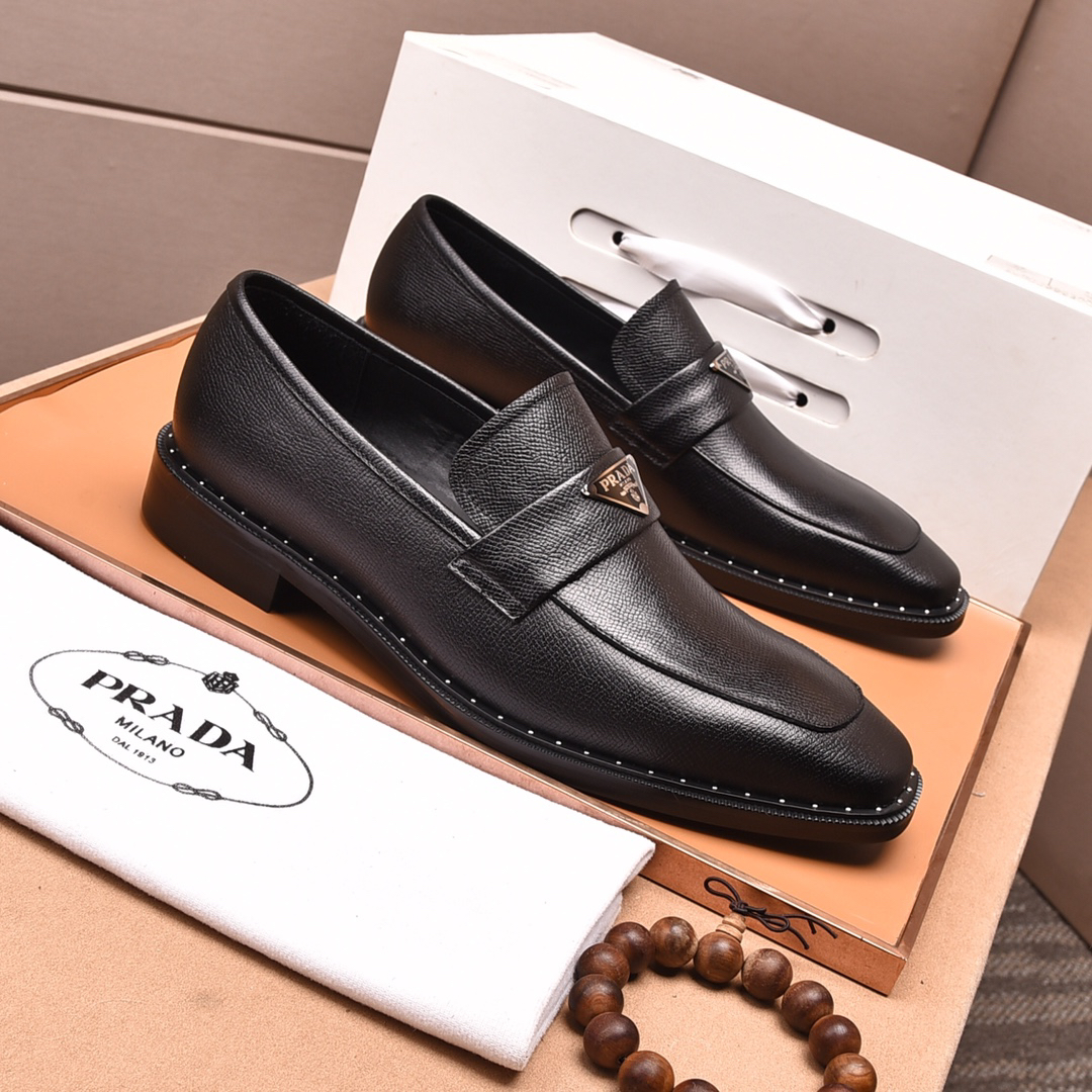 Prada men's leather shoes-39