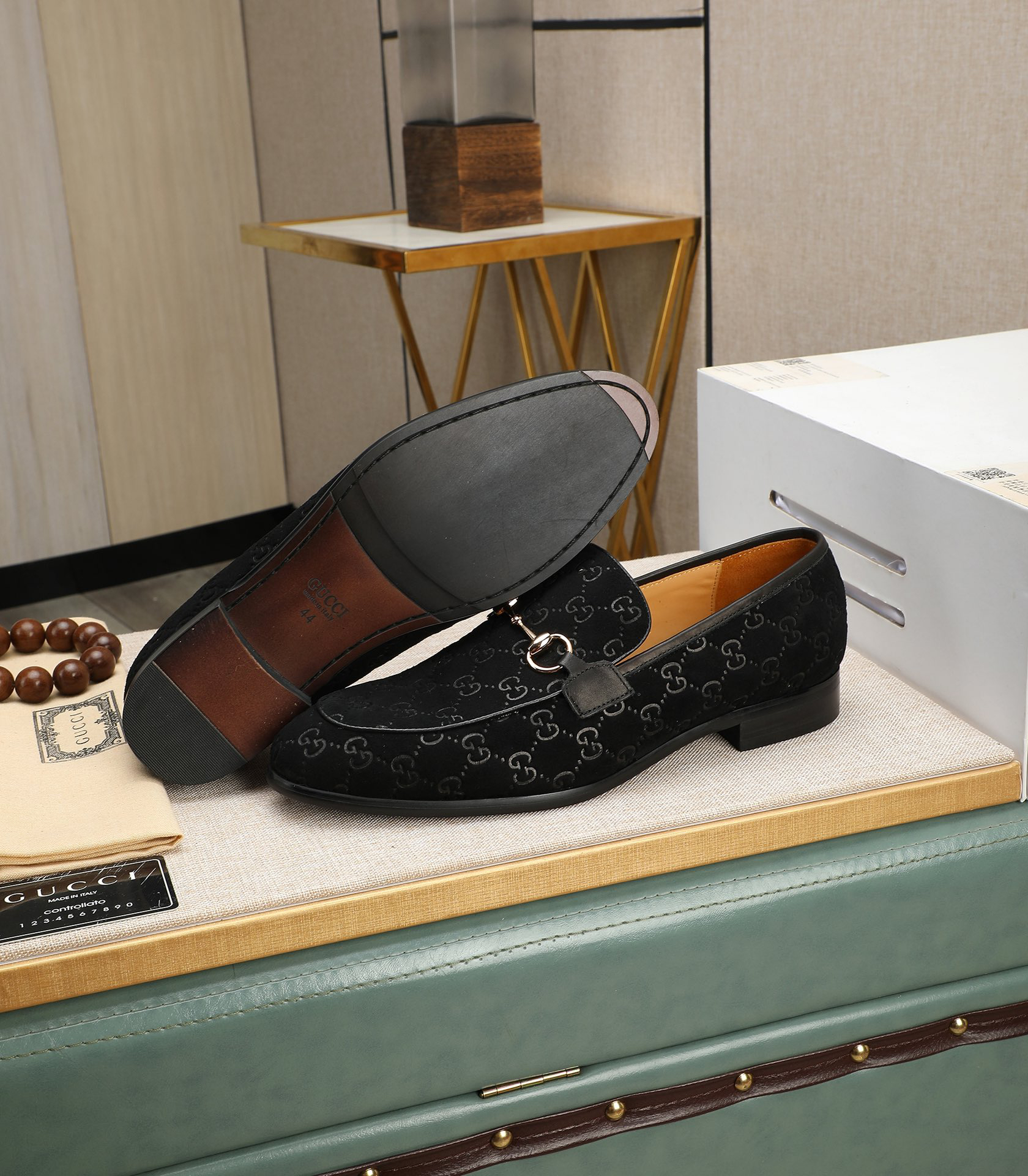 Gucci men's leather shoes-72