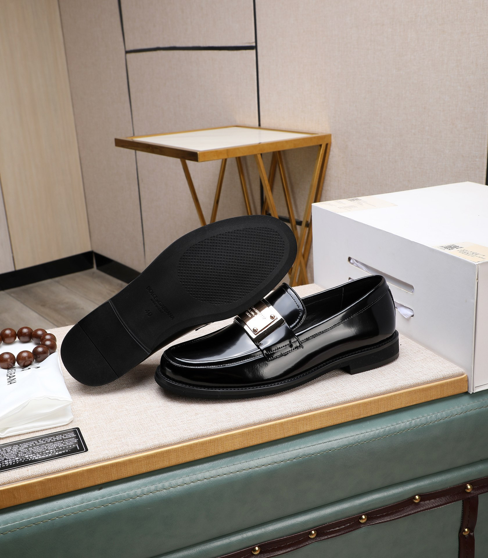 D&G men's leather shoes-18