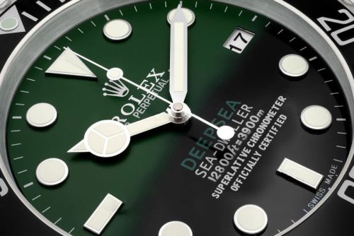 deepsea wall clock i green black sea dweller