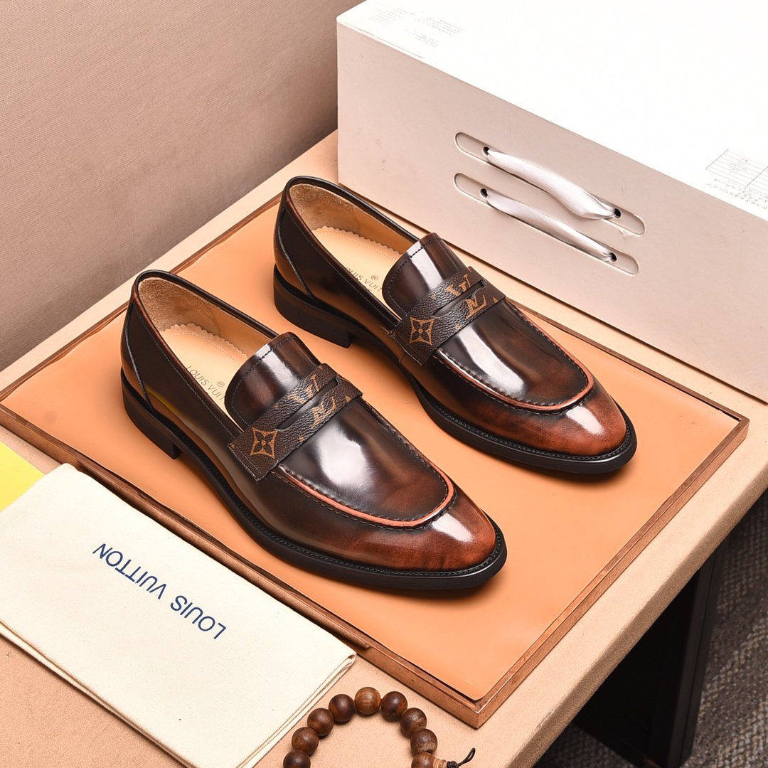LV men's leather shoes-45