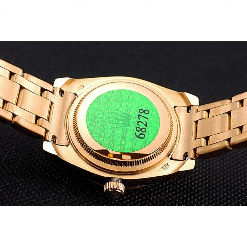 Datejust Diamond Dial Pink Jewels Bezel Gold Case And Bracelet 622835