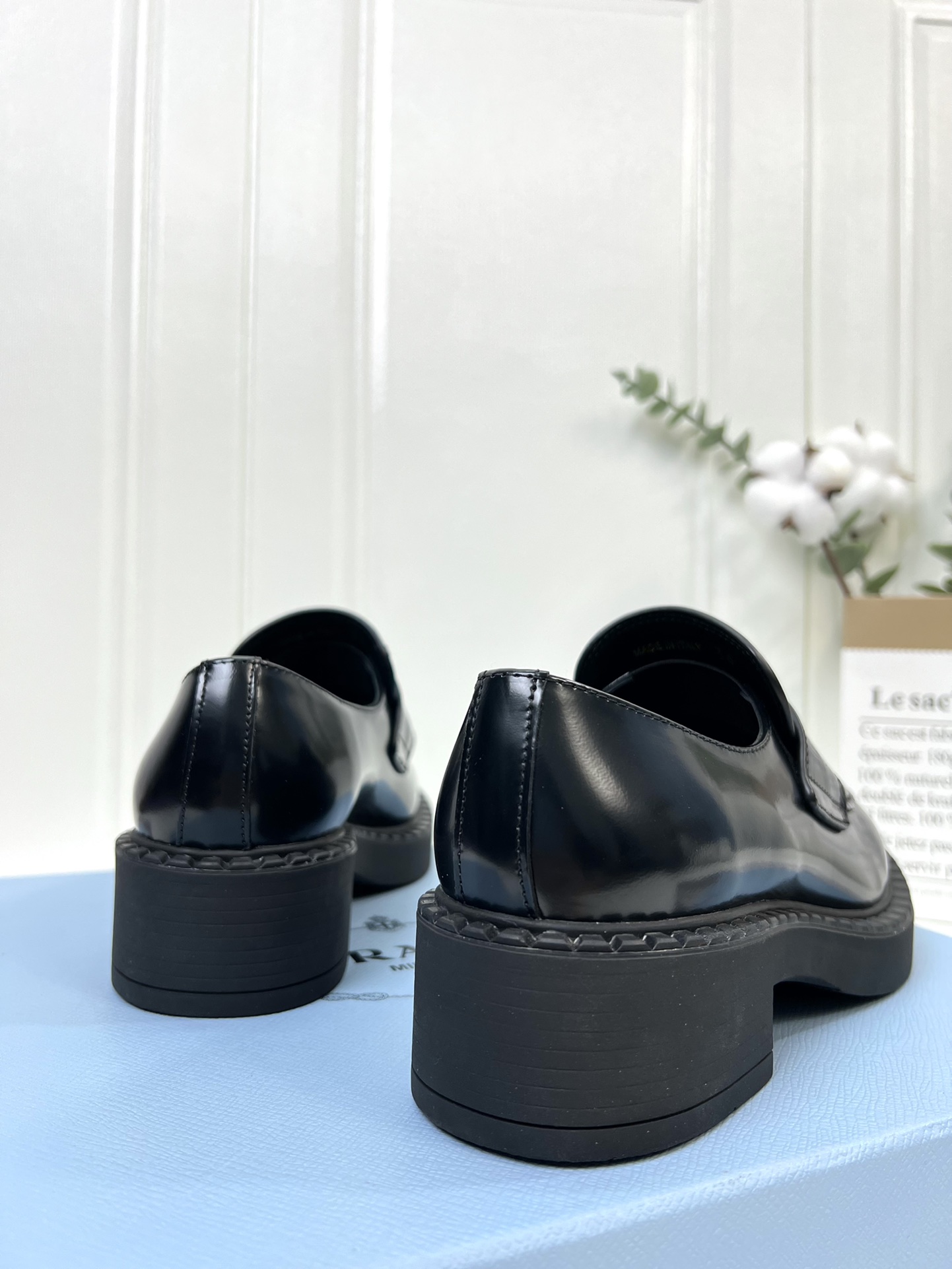 Prada women's leather shoes-27