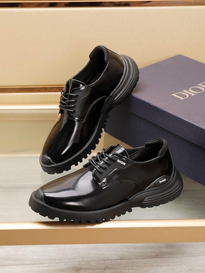 Dior men's leather shoes-27