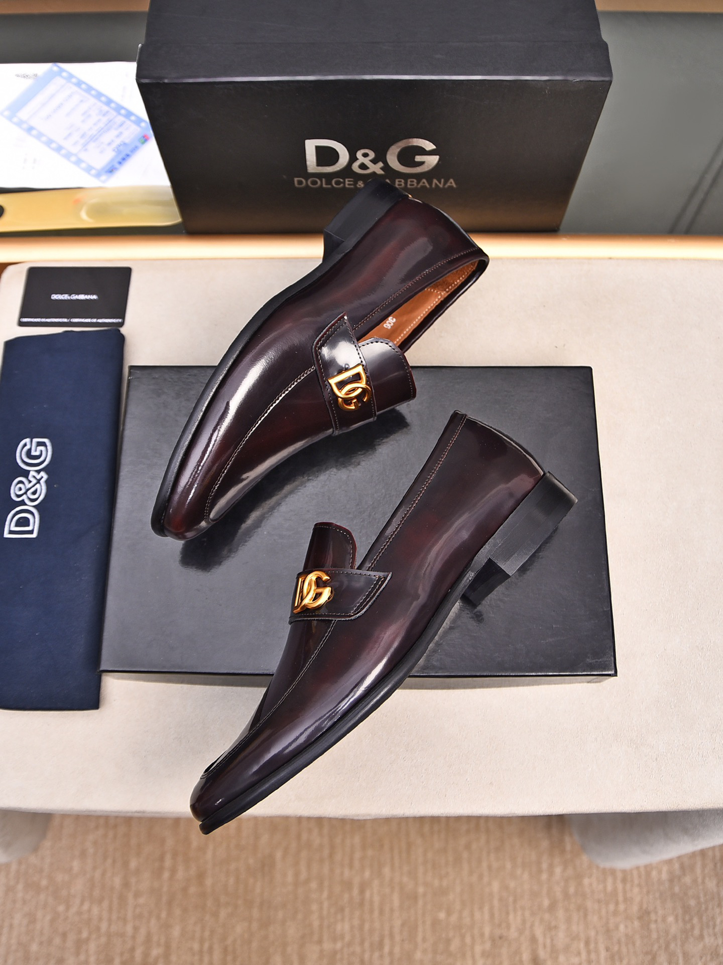D&G men's leather shoes-64