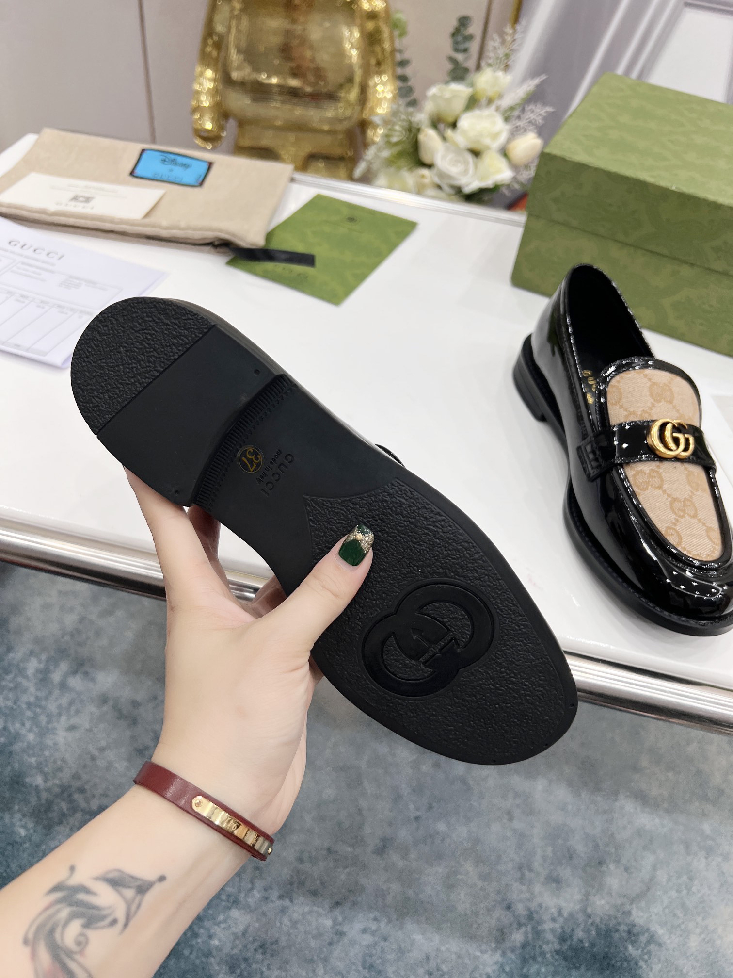 Gucci women's leather shoes-53