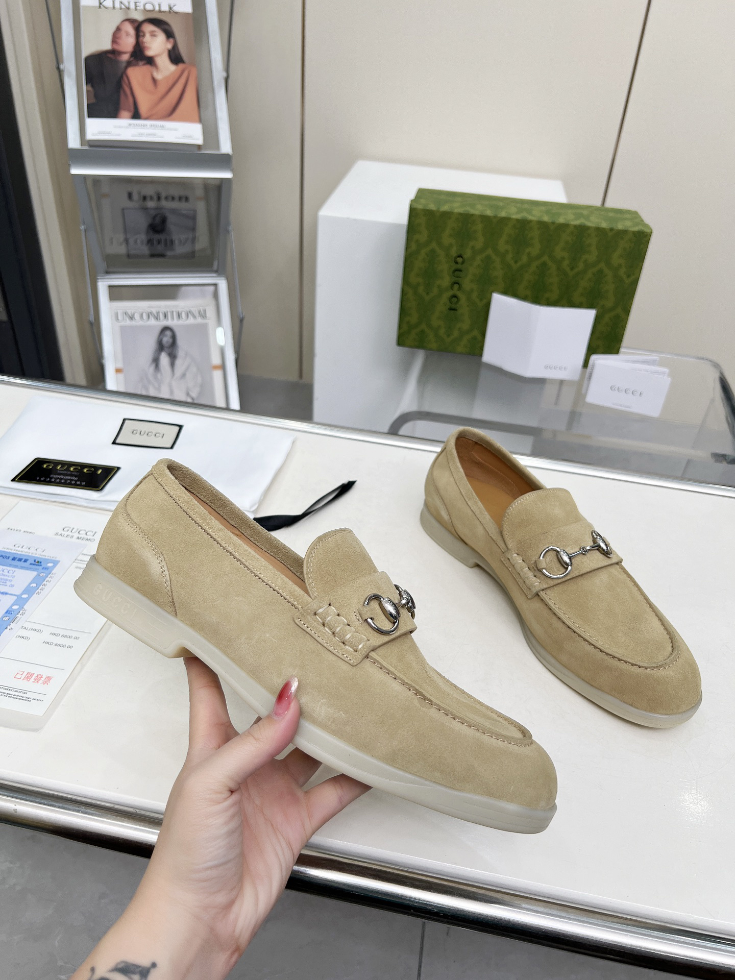Gucci women's leather shoes-18