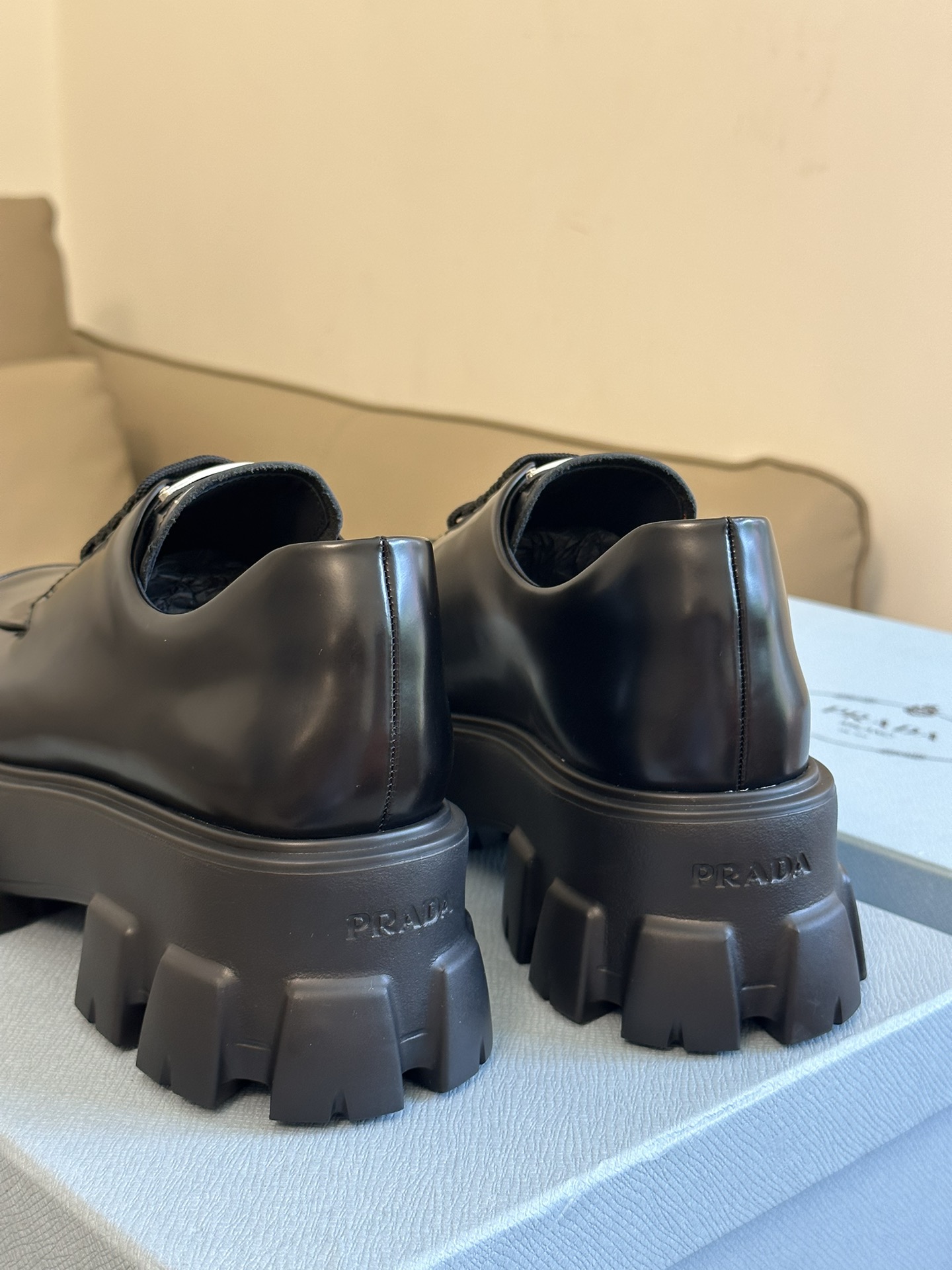 Prada women's leather shoes-32