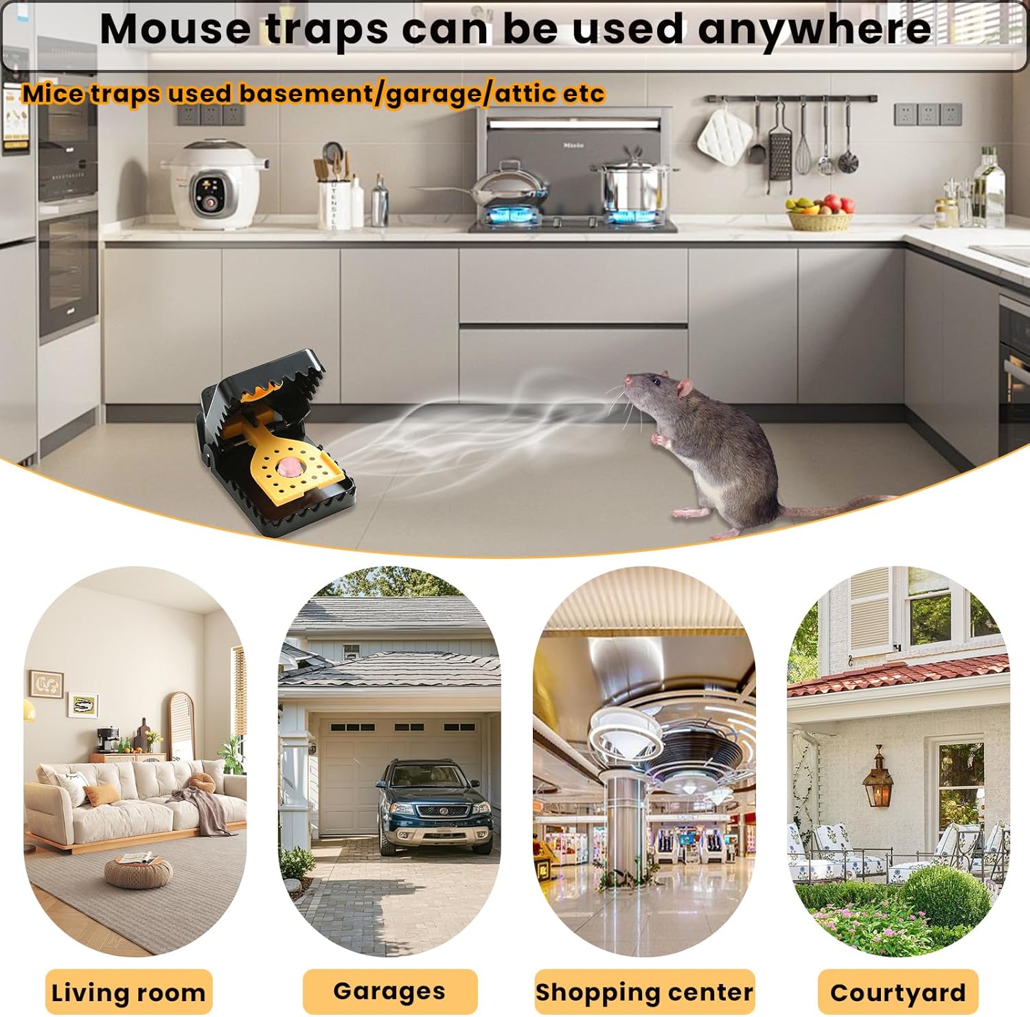 Rat Trap Quick Effectively Best Mouse Trap, Reusable Plastic Mousetraps Used