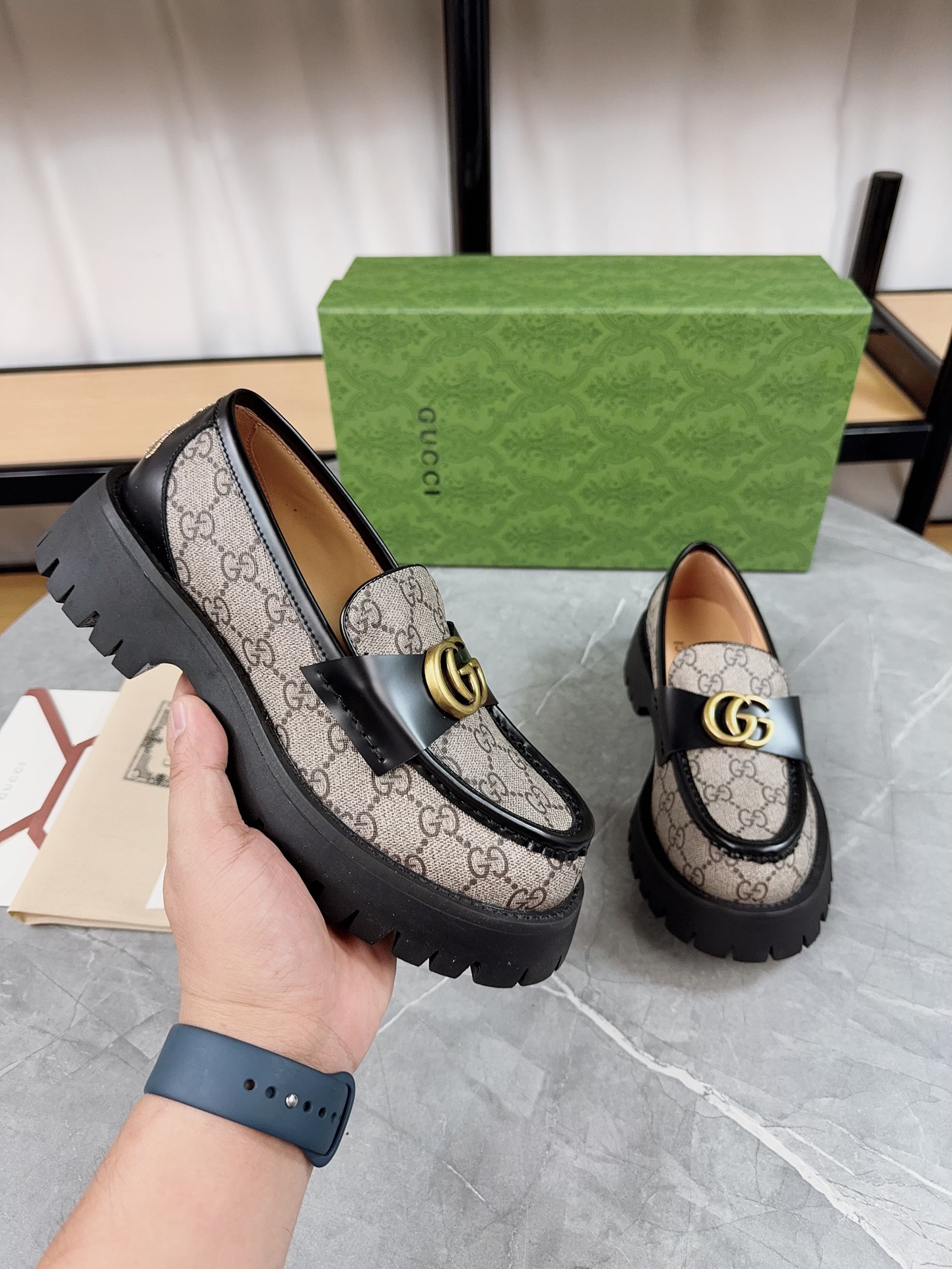 Gucci women's leather shoes-93