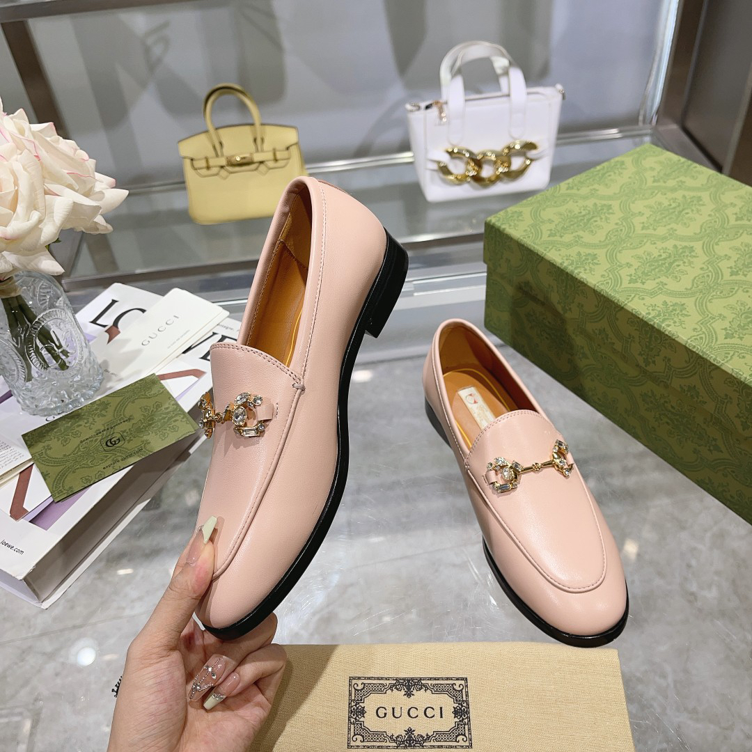 Gucci women's leather shoes-22