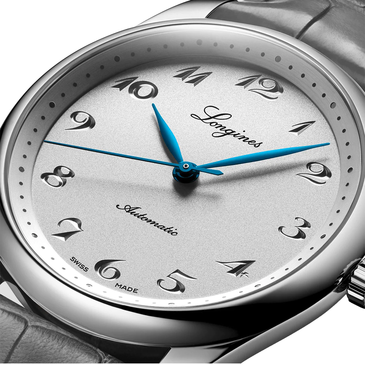 Master 40MM 190th Anniversary Automatic Silver Dial Grey Leather Watch L27934732