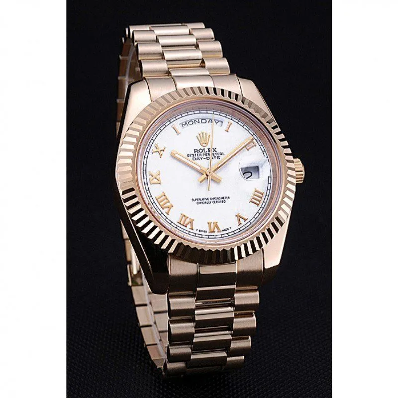 Day-Date White Dial Gold Bracelet 622546