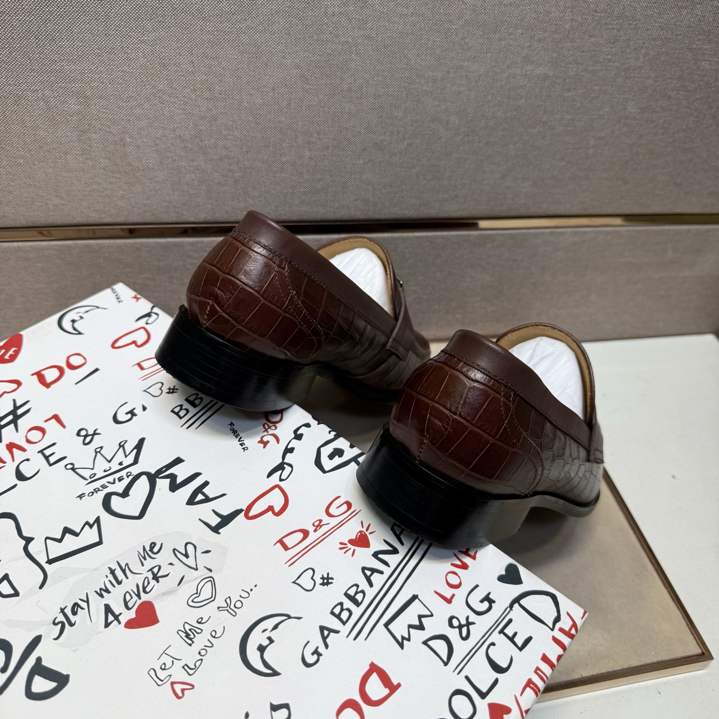 D&G men's leather shoes-97
