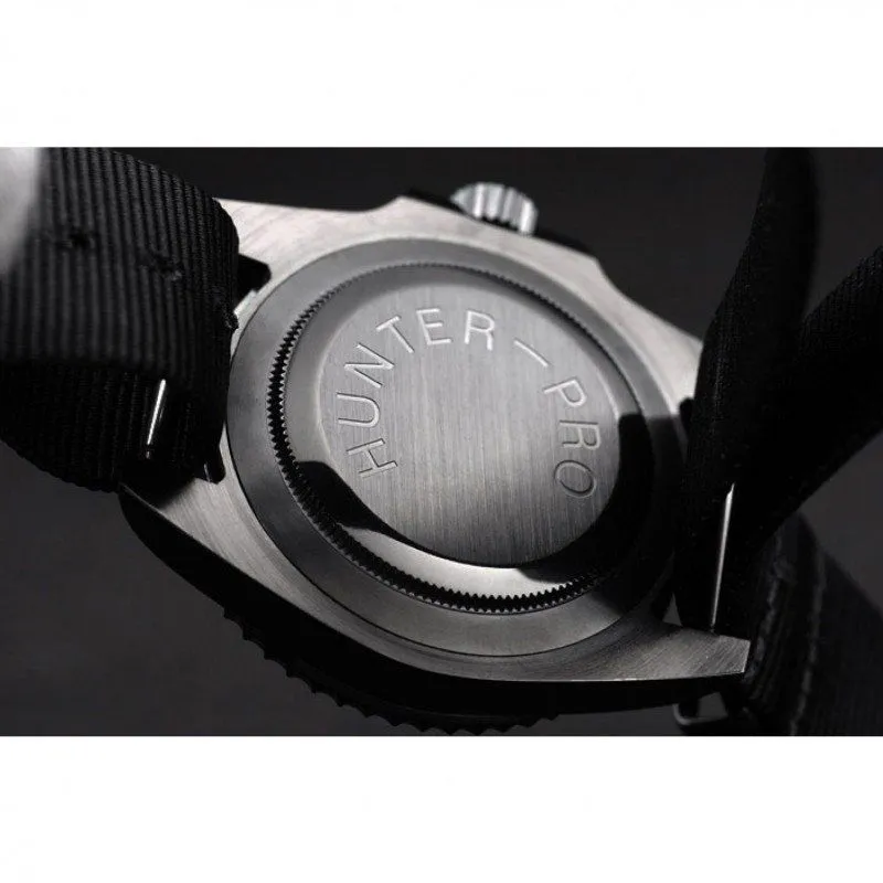 Swiss GMT Master II Pro-Hunter Black Fabric Strap Black Dial