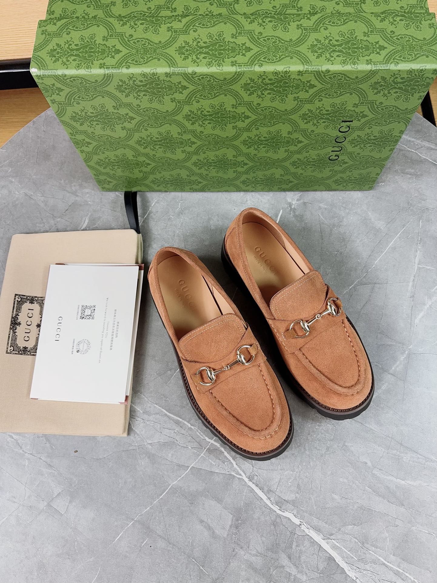 Gucci women's leather shoes-115