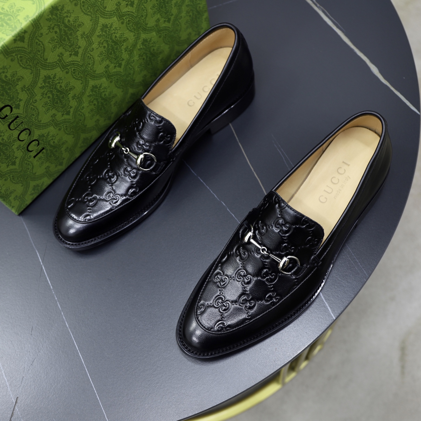 Gucci men's leather shoes-74