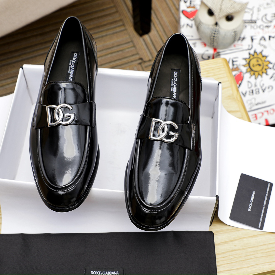 D&G men's leather shoes-68
