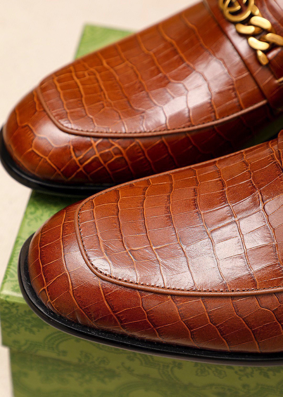 Gucci men's leather shoes-77