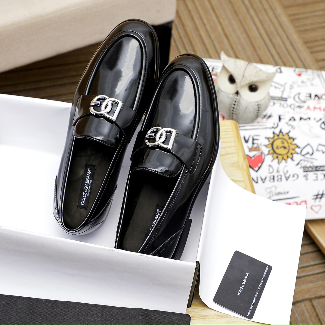 D&G men's leather shoes-68