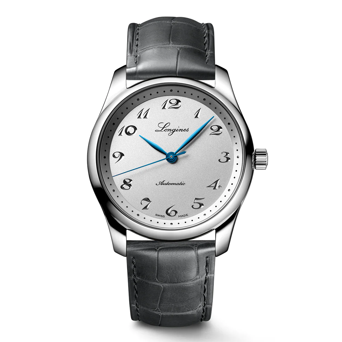 Master 40MM 190th Anniversary Automatic Silver Dial Grey Leather Watch L27934732