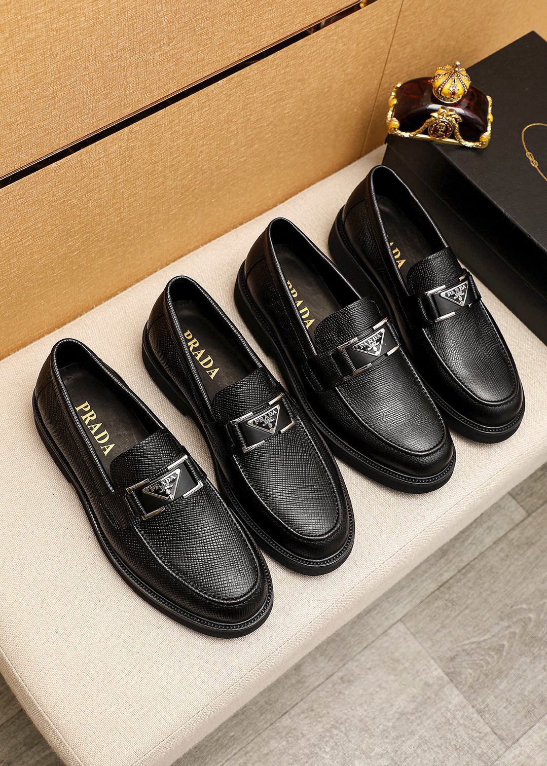 Prada men's leather shoes-54