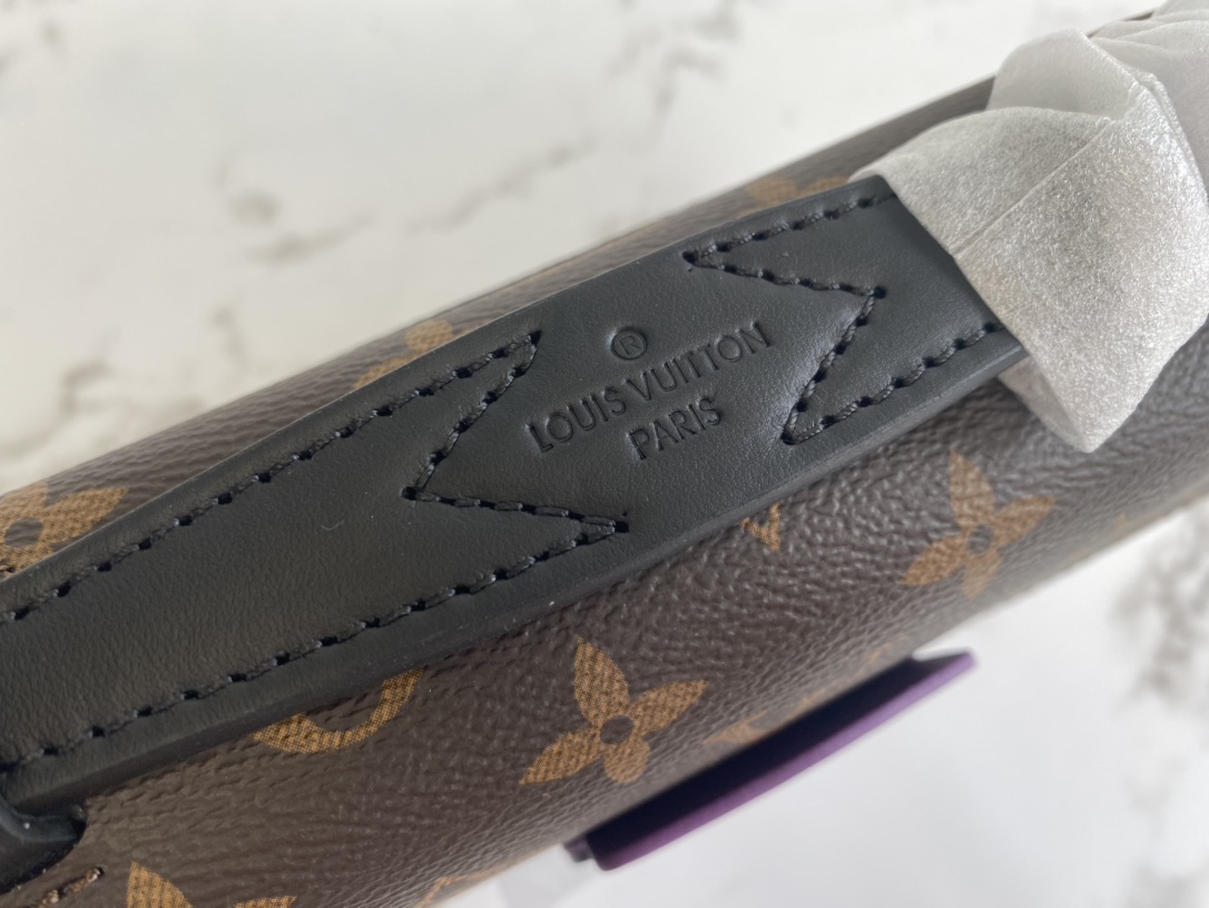 Louis Vuitton Mens S Lock Sling Monogram Macassar Coated Canvas M46245