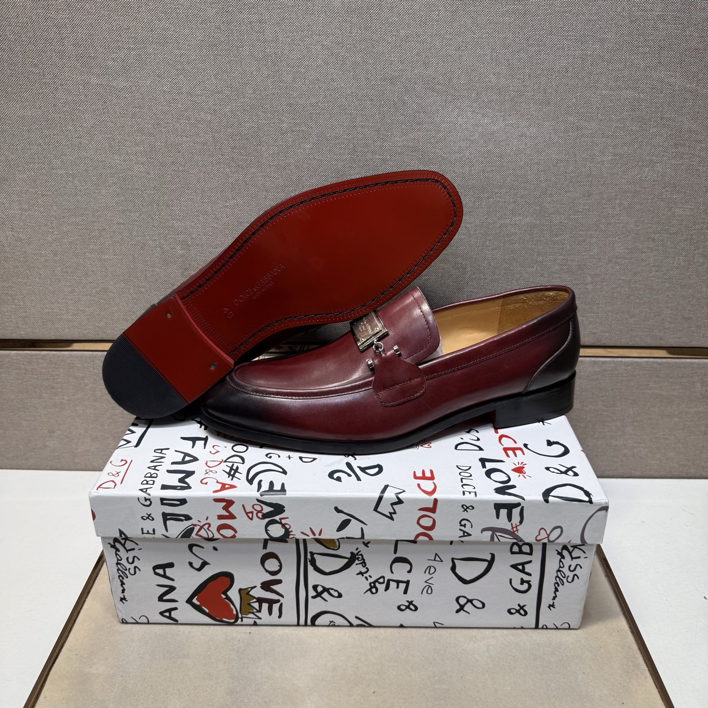 D&G men's leather shoes-93
